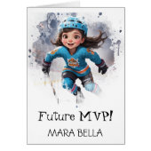 *~* AP94 Schattige Hockey Meisje Personaliseren Ve (Voorkant)