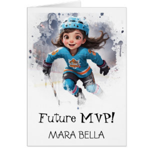 *~* AP94 Schattige Hockey Meisje Personaliseren Ve