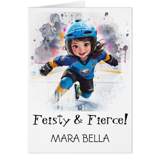 *~* AP94 Schattige Hocky Girl 18 Personaliseer Ver (Voorkant)