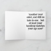 ** AP94 Senior Golf Man Funny Humor Verjaardag Kaa Bedankkaart (Binnen)