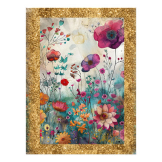 *~ AP95 Whimsical Bloemschilderkunst Natuur Wilde Foto Afdruk