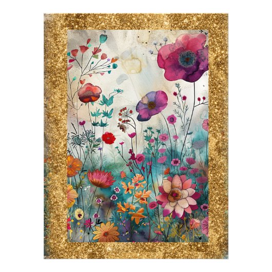 *~ AP95 Whimsical Floral Art Natuur Wilde bloemen Foto Afdruk (Voorkant)