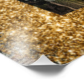 *~ AP95 Wispelturige vrouw Goud Glitter Bloemmotie Foto Afdruk (Hoek)