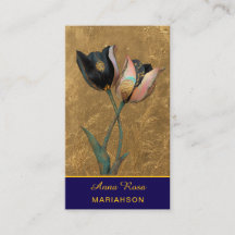*~* AP98 Elegante Bloem Goud 1  Vintage  QR 