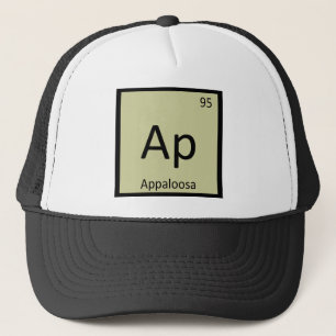 Ap - Appaloosa Paard Chemie Elementsymbool Trucker Pet