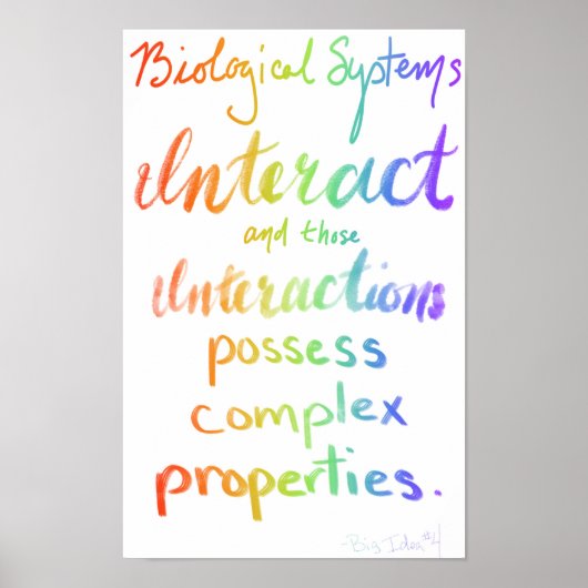 AP Biology Big Idee Vier Poster (Voorkant)