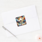 AP Communion Host en Chalice Expressionist Effect Vierkante Sticker (Envelop)