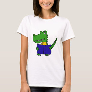 AP- Funny Alligator die een boek leest T-shirt