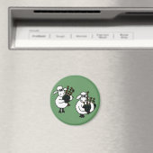 AP- Geweldige Schaap Spelen Bagpipes Magneet (Insitu (Vaatwasser))