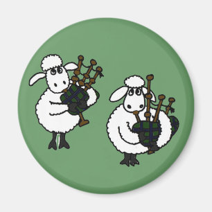 AP - Geweldige Sheep die Bagpipes afspeelt Magneet