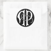 AP-monogram Rechthoekige Sticker (Tas)