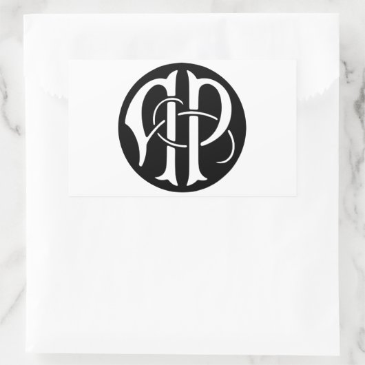 AP-monogram Rechthoekige Sticker (Tas)