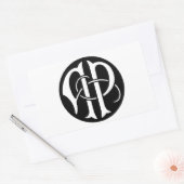 AP-monogram Rechthoekige Sticker (Envelop)