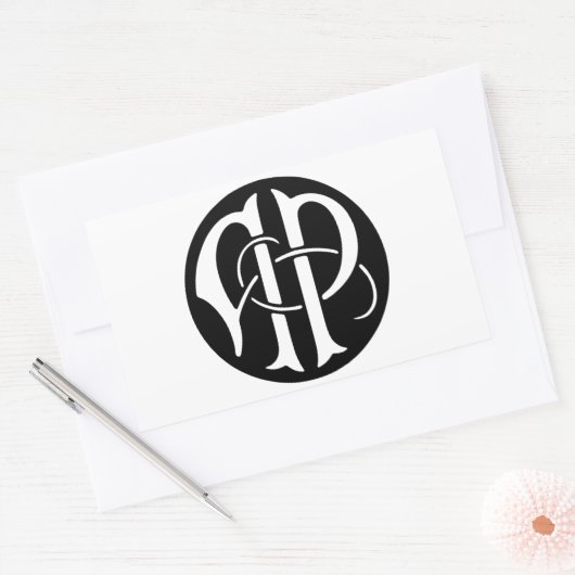 AP-monogram Rechthoekige Sticker (Envelop)
