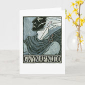 Ap Nudd van Gwyn Wenskaart Kaart (Gele Bloem)