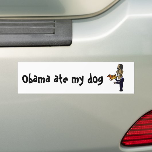 AP- Obama Ate My Dog Bumpersticker (Op auto)
