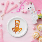 Ap - ORANG-OETAN -Bedreigd dier- Party Papieren Bordje (Feest)
