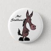 AP- Stubborn Mule Cartoon Button (Voorkant)