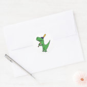 AP-T-rex Dinosaurus Spelen Honkbal Ronde Sticker (Envelop)