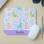 Apaca Llama Gepersonaliseerd kleurrijk Roze Paars Muismat<br><div class="desc">Dit ontwerp werd gecreeerd door digitale kunst. Het kan worden gepersonaliseerd door de aanpassingsknoop te klikken en de kleur te veranderen, een naam, initialen of uw favoriete woorden toe te voegen. Neem contact met me op colorflowcreations@gmail.com als je dit ontwerp op een ander product wilt gebruiken. Koop mijn oorspronkelijke abstracte...</div>