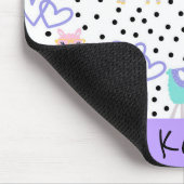 Apaca Llama Gepersonaliseerd kleurrijk Roze Paars Muismat (Hoek)