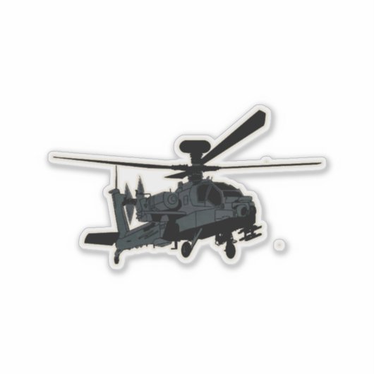Apache, AH-64, aanvalshelikopter Sticker (Voorkant)