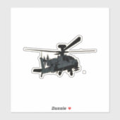 Apache, AH-64, aanvalshelikopter Sticker (Vel)