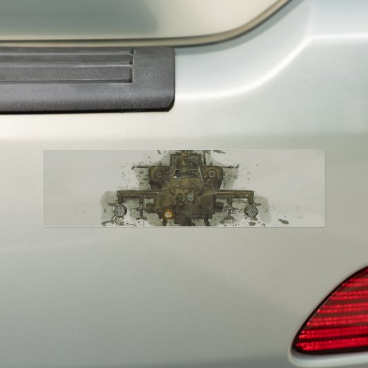 Apache Attack Helikopter Bumpersticker (Op auto)