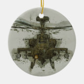 Apache Attack Helikopter Keramisch Ornament (Voorkant)