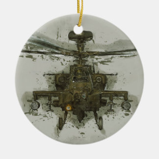 Apache Attack Helikopter Keramisch Ornament