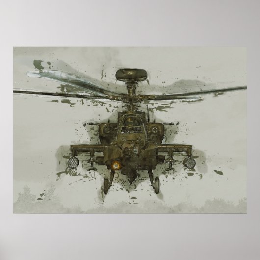 Apache Attack Helikopter Poster (Voorkant)