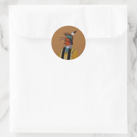 Apache Ben Ronde Sticker (Tas)