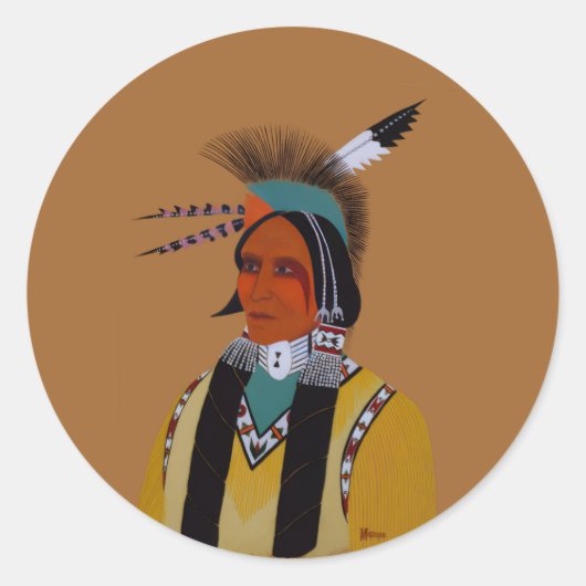 Apache Ben Ronde Sticker (Voorkant)