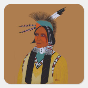 Apache Ben Vierkante Sticker
