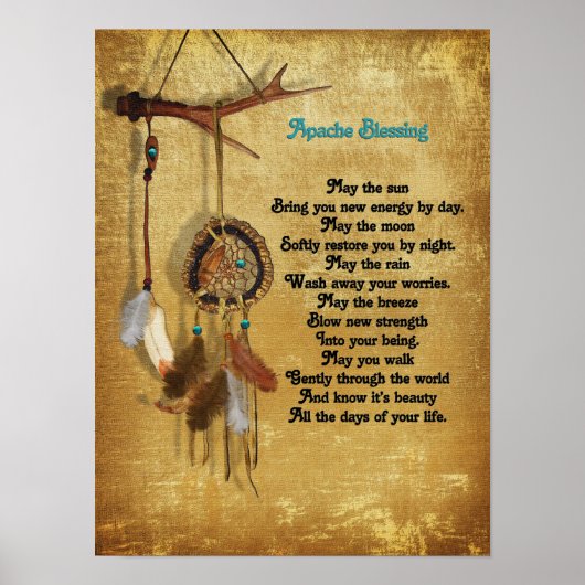 Apache Blessing dreamcatcher poster (Voorkant)