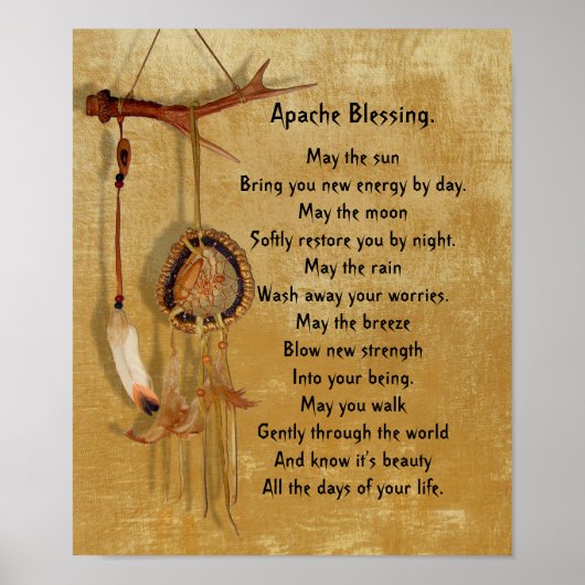 Apache Blessing dreamcatcher Poster (Voorkant)