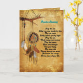 Apache Blessing feliciteert wenskaart Kaart (Gele Bloem)