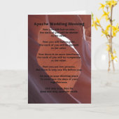 Apache bruiloft zegen voelen geen regen begroeting kaart (Gele Bloem)