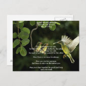 Apache bruiloft zegening moeder kolibrie briefkaart (Voorkant / Achterkant)