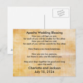 Apache bruiloft zegening oud papier 3 briefkaart (Voorkant / Achterkant)