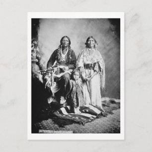 Apache Chief Antonio Maria met zijn gezin, 1897 ( Briefkaart