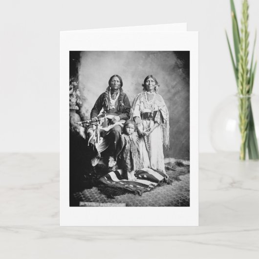 Apache Chief Antonio Maria met zijn gezin, 1897 ( Kaart (Voorkant)