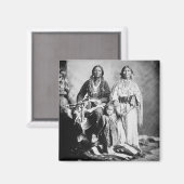 Apache Chief Antonio Maria met zijn gezin, 1897 ( Magneet (Voorkant / Achterkant)