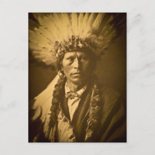 Apache Chief Garfield Indian Vintage Briefkaart