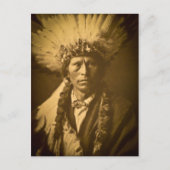 Apache Chief Garfield Indian Vintage Briefkaart (Voorkant)