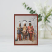 Apache Chiefs Garfield Ouche Te Foya Vintage Briefkaart (Staand voorkant)
