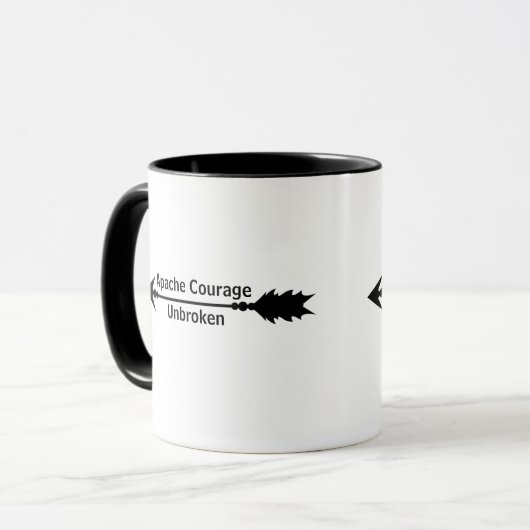 Apache Courage Unbroken Arrow Coffee Mug Mok (Voorkant links)