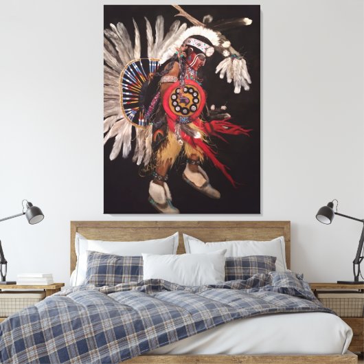 Apache-danser Canvas Afdruk (Insitu (Slaapkamer))