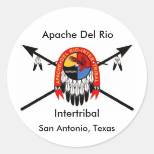 Apache Del Rio Intertribal 3-inch ticker Ronde Sticker