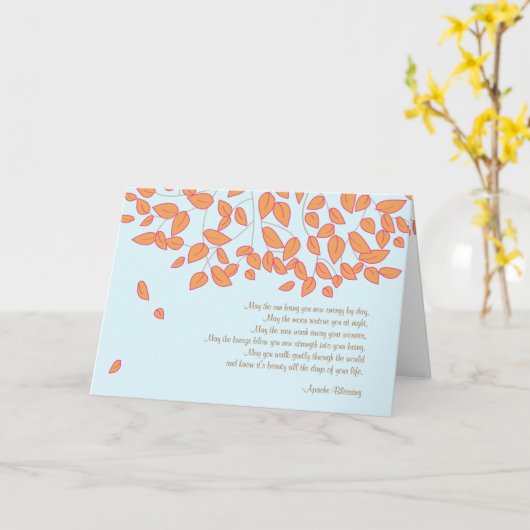 Apache die Wenskaart zegenen Kaart (Gele Bloem)